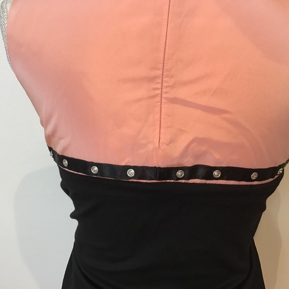 BALENCIAGA PARIS COLOR-BLOCK STUDDED DRESS SZ 6 - Picture 8 of 12